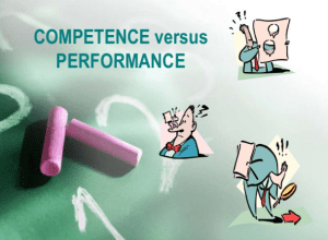 competency and performance