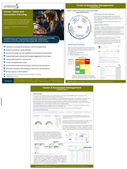 Centranum Career & Succession Planning Overview
